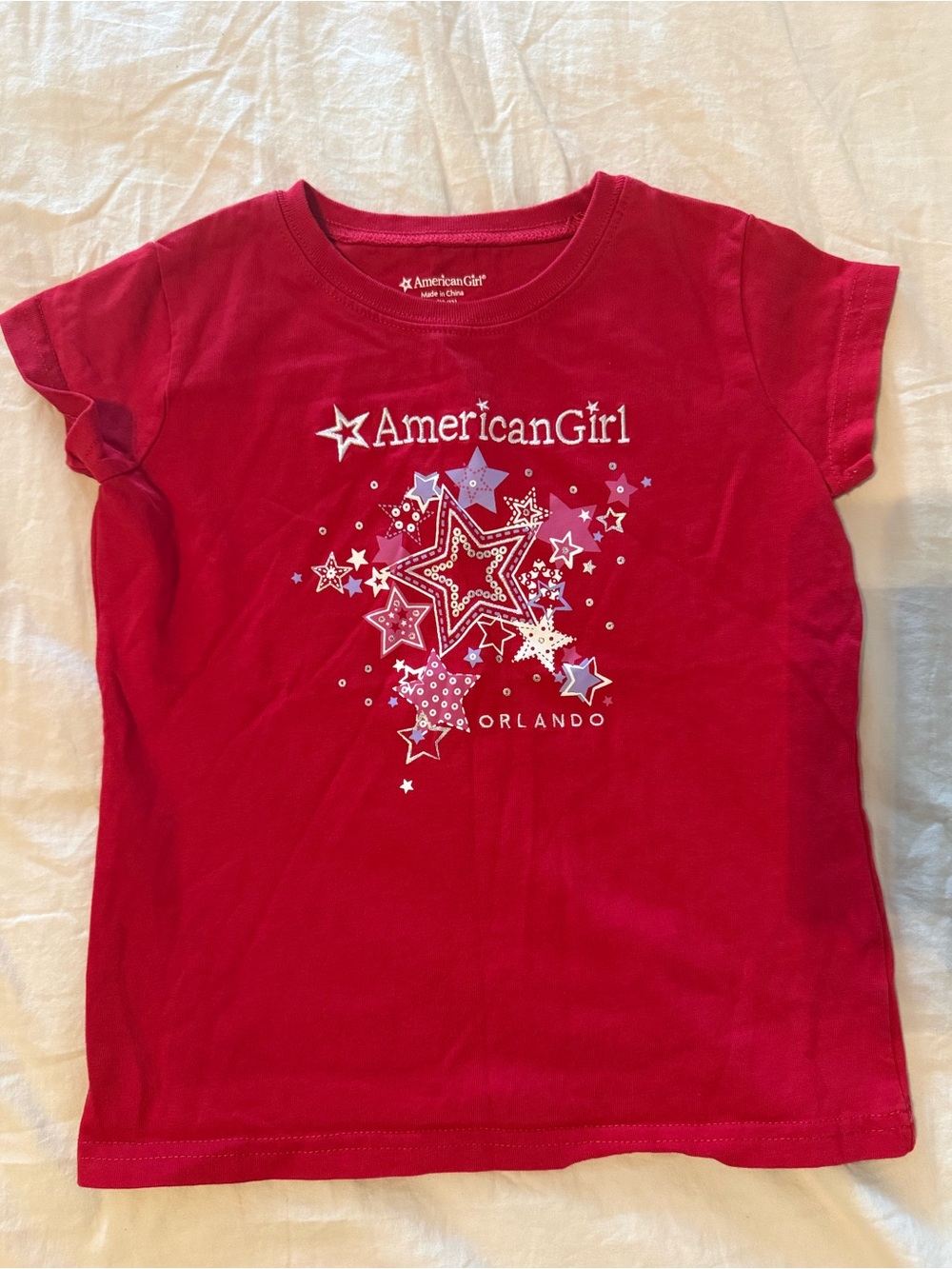 American Girl Red Short-Sleeve Star Graphic Tee